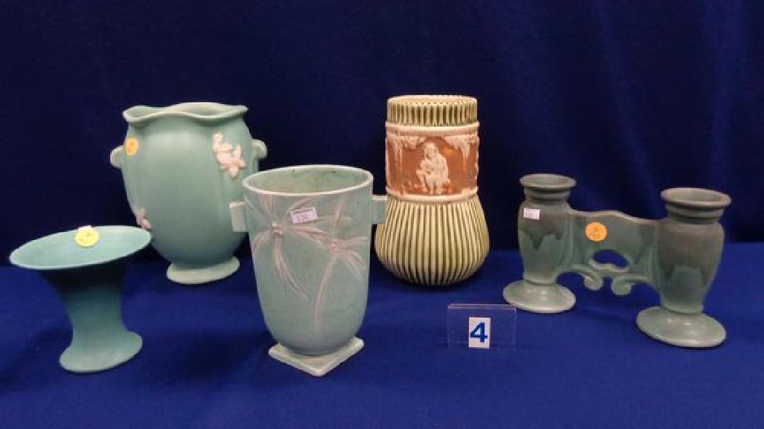 (5 PIECES) ART POTTERY: (1 of 3)