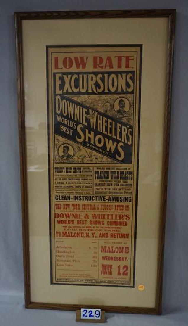 VINTAGE 1890'S ERA FRAMED BROADSIDE (1 of 2)