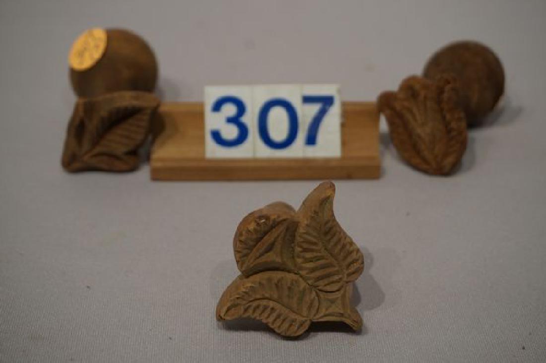 (3) SMALL WOODEN BUTTER STAMPS (1 of 2)