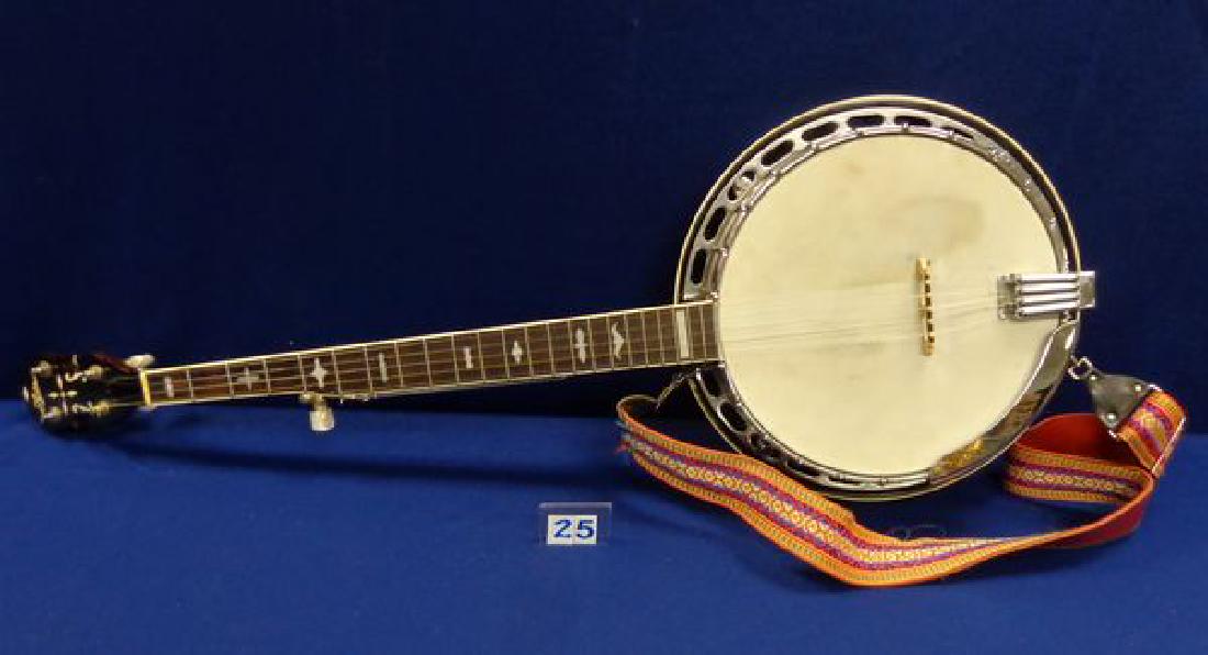 ARIA FIVE STRING BANJO:: WITH HARDCASE, WEAR ON HEAD - VG