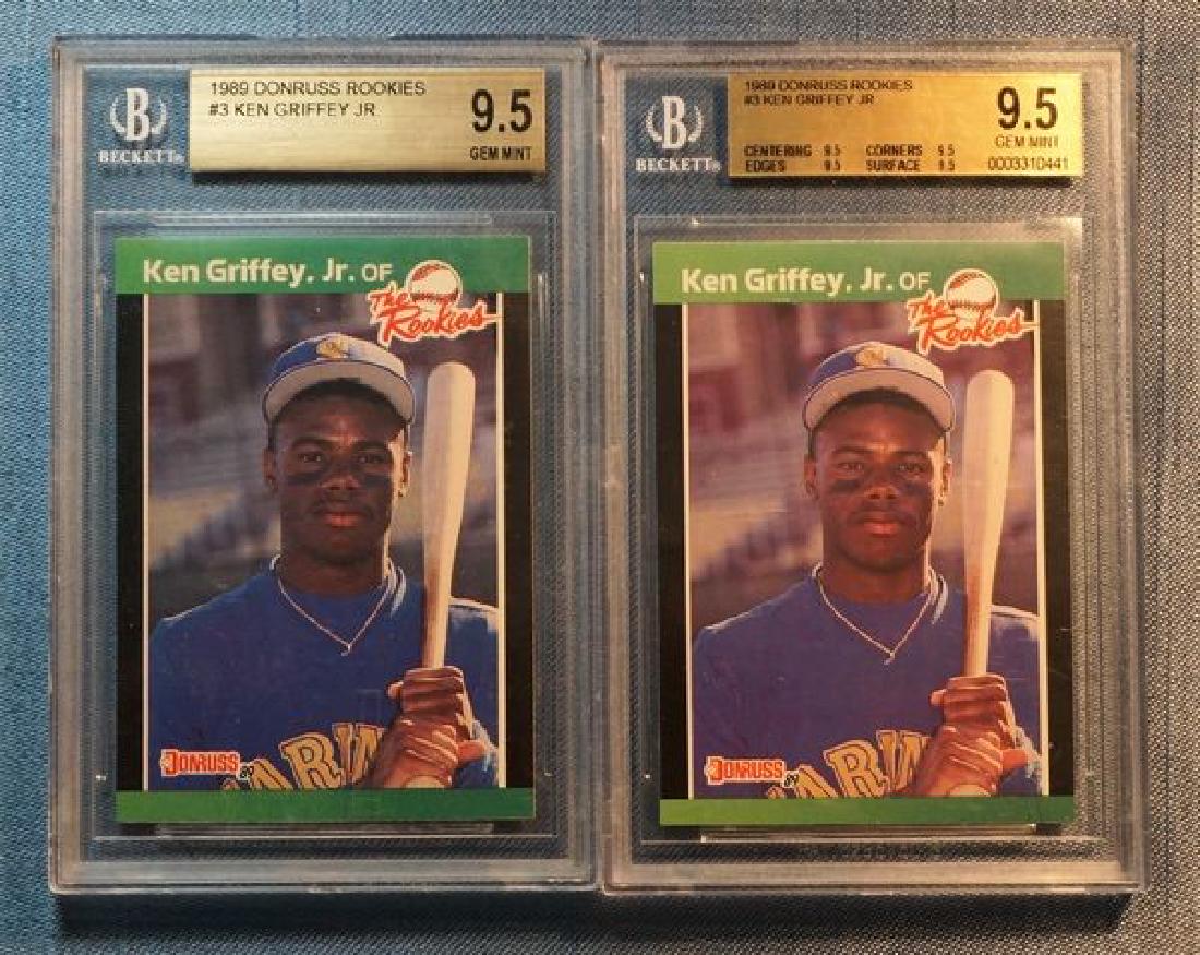 (2) 1989 DONRUSS ROOKIES #3 KEN GRIFFEY JR. (1 of 2)