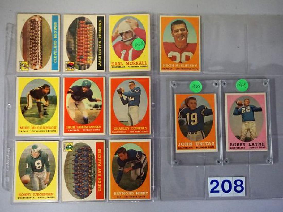 (12) 1958 TOPPS FOOTBALL CARDS: (1 of 2)