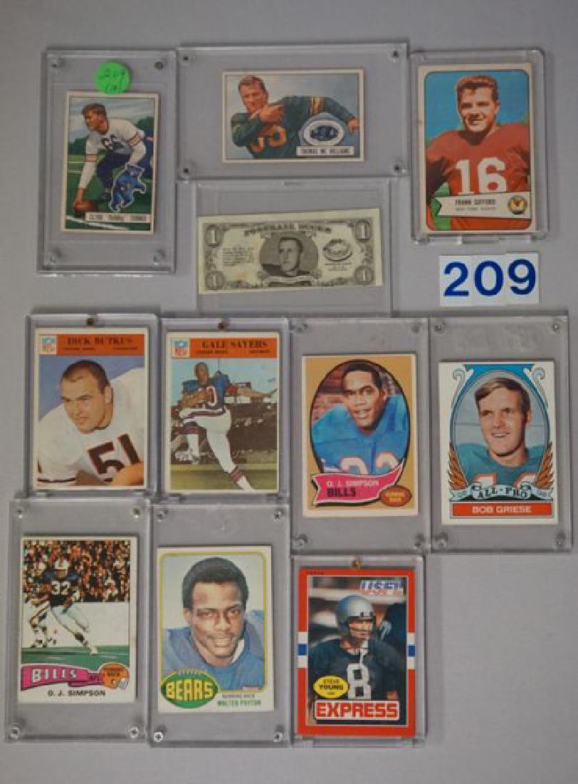 (11 ASSORTED) FOOTBALL CARDS (1 of 2)