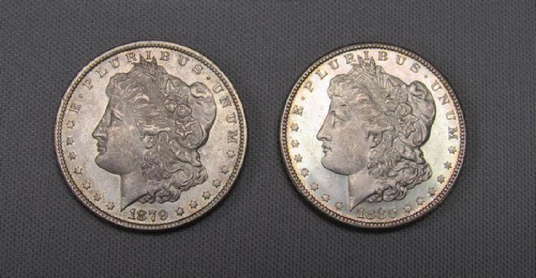 1879-S & 1880-S MORGAN DOLLARS: (1 of 2)