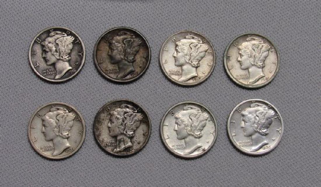 (8) EARLY DATE MERCURY DIMES: (1 of 2)