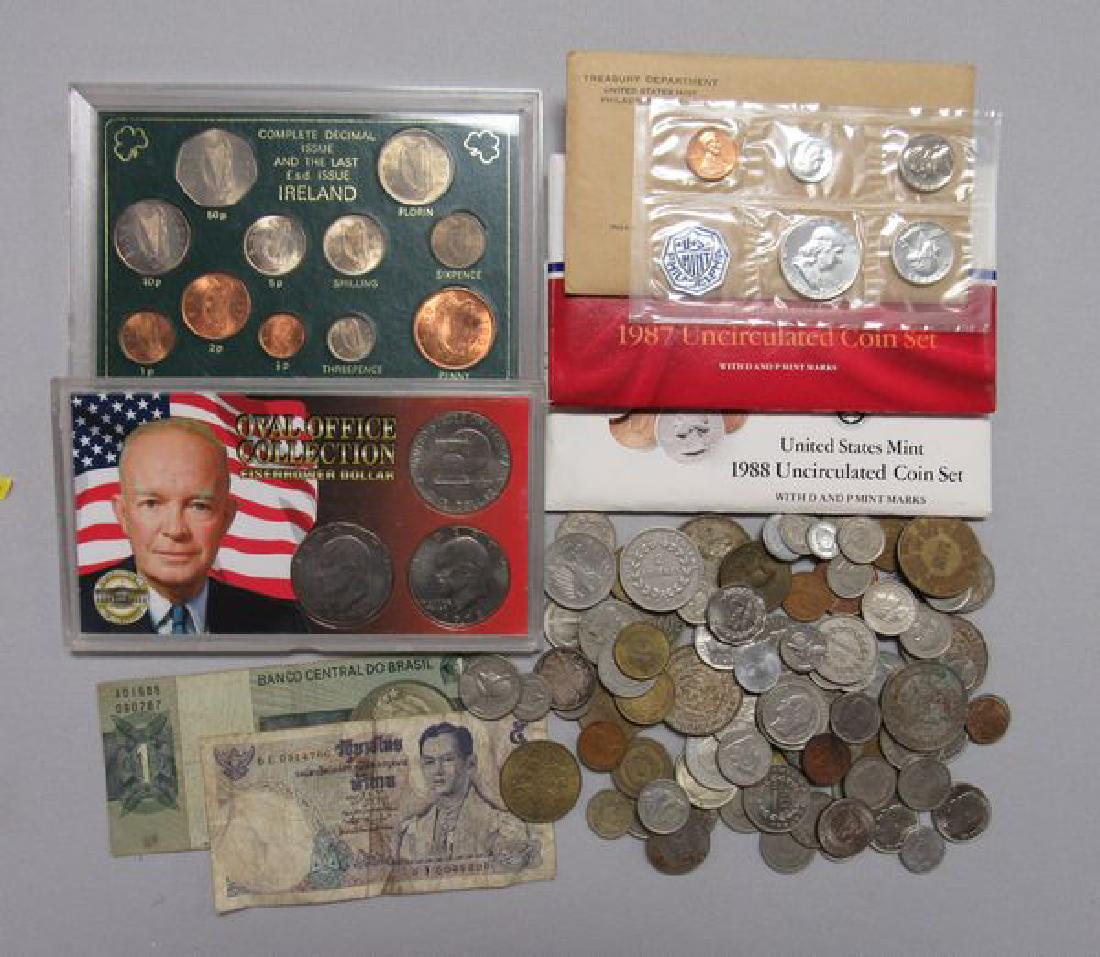 ESTATE LOT FOREIGN COINS, 1962 PROOF SET, (1 of 2)