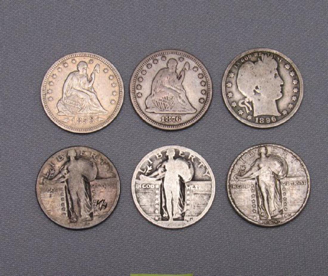 (5) U.S. SILVER QUARTERS: (1 of 2)