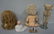 LOT: LARGE 9 INCH TALL PAPIER MACHE DOLL HEAD WITH - 2