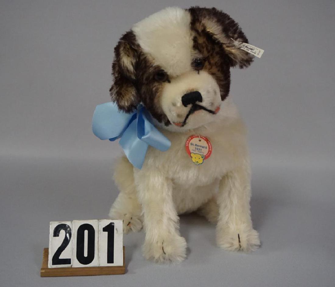 STEIFF MUSEUM COLLECTION LIMITED EDITION 'ST BERNARD',: STEIFF MUSEUM COLLECTION LIMITED EDITION 'ST BERNARD', #114 / 4,000 (1993) - EX, WITH ORIGINAL BOX WHICH IS WORN - FAIR