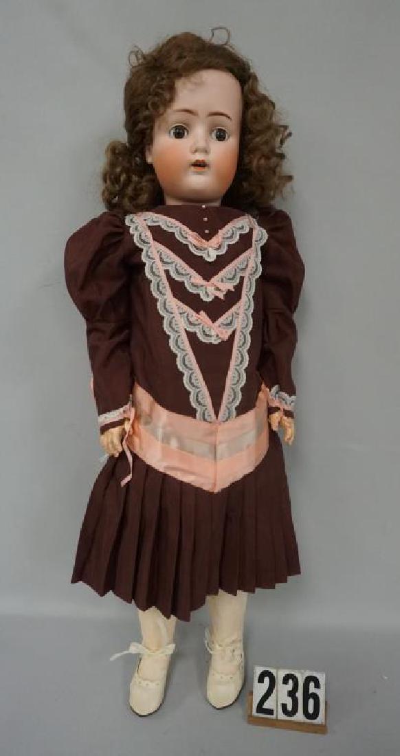 ALT, BECK & GOTTSCHACK 27 INCH BISQUE SOCKET HEAD 1362: ALT, BECK & GOTTSCHACK 27 INCH BISQUE SOCKET HEAD 1362 4 1/2, EYES NEED ADJUSTMENT TO ROCK, PIERCED EARS, LEFT EAR OPENING WITH MINOR FLAKE, COMPO B.J. BODY WITH TOUCH-UPS ON FINGERS, NO REPAIRS TO BI