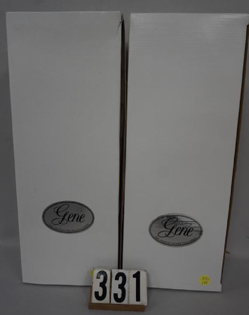 (2) ASTON - DRAKE GENE DOLLS, WITH ORIGINAL BOXES, EACH: (2) ASTON - DRAKE GENE DOLLS, WITH ORIGINAL BOXES, EACH DOLL HAS A HANG TAG BUT NO CERTIFICATE FOR EITHER ONE, DO NOT APPEAR TO HAVE BEEN DISPLAYED - VERY GOOD (NOTE: ONE BOX IS MISSING PLASTIC INSERT