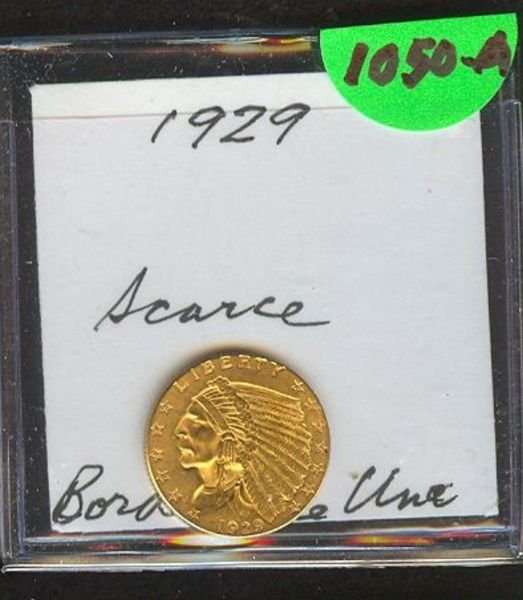 1929 $2.50 INDIAN HEAD GOLD