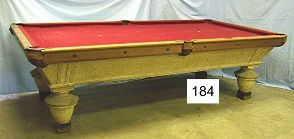 ANTIQUE BRUNSWICK BALKE COLLANDER POOL TABLE: ANTIQUE BRUNSWICK BALKE COLLANDER POOL TABLE - 4 1/2' X 9' - AS FOUND, READY FOR RESTORATION. If interested in this item, please contact a local mover to determine costs for moving to your location: (