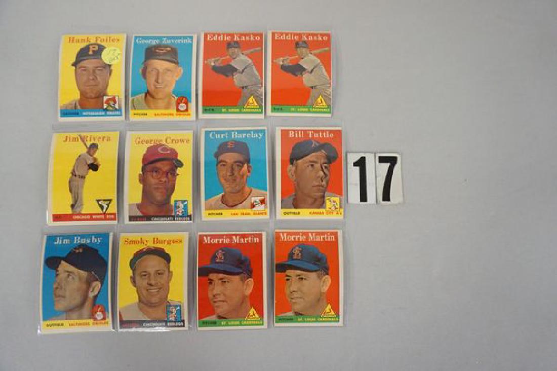 (25) 1958 TOPPS BB CARDS IN PENNY SLEEVES (1 of 4)