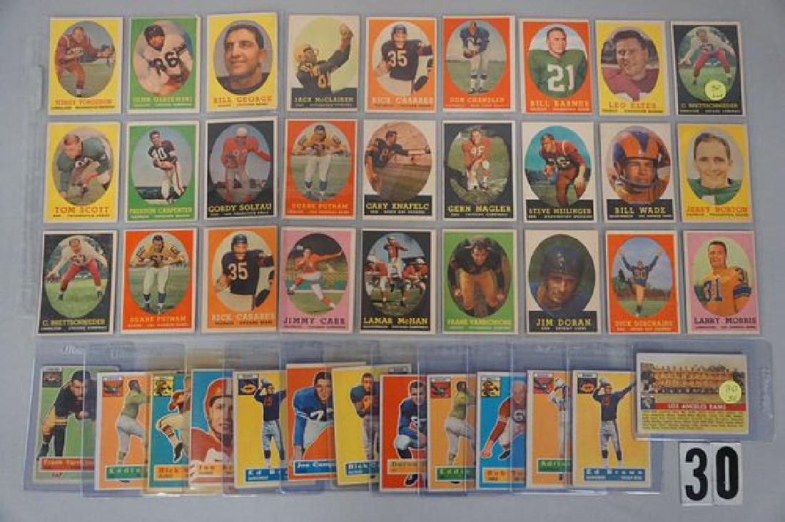(27) TOPPS F.B. CARDS IN SHEETS, (1 of 2)