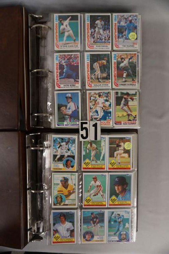1982 & 1983 TOPPS BB CARD SETS IN BINDERS, (1 of 5)