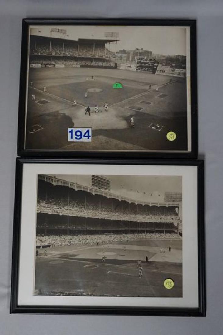 (2) SEPIA TONED FRAMED WORLD SERIES PHOTOS: (1 of 3)