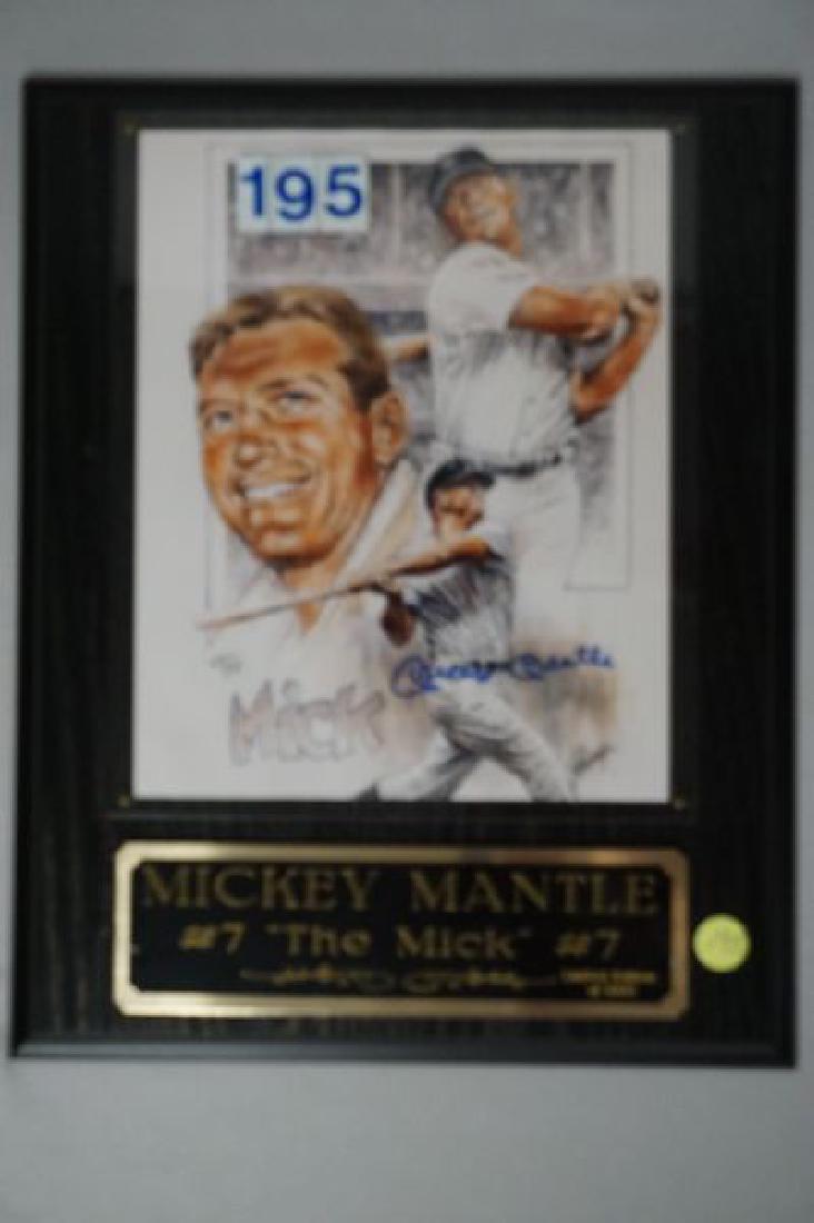 MICKEY MANTLE PLAQUE, (1 of 3)