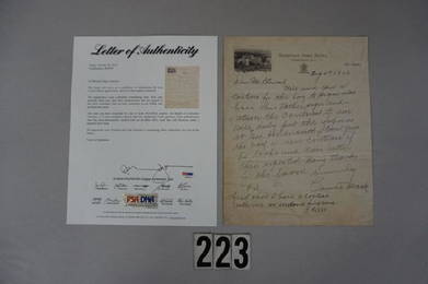 CONNIE MACK SIGNED LETTER DATED AUGUST 4,1936