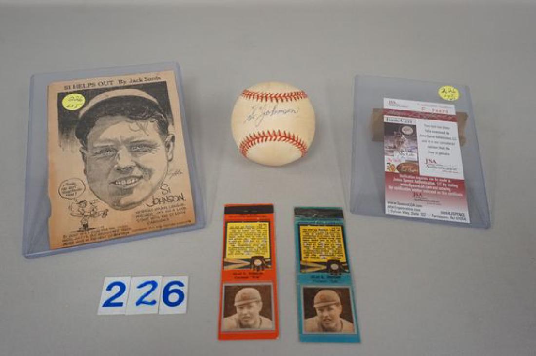 "SI" JOHNSON AUTOGRAPHED B.B., (1 of 4)