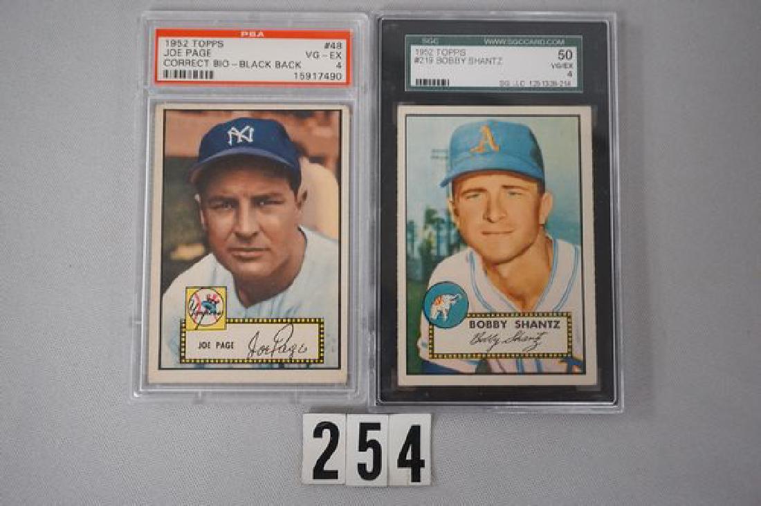 (2) 1952 TOPPS BB GRADED CARDS: (1 of 2)
