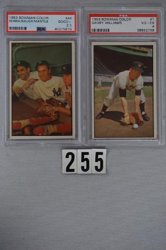 (2) 1953 BOWMAN COLOR BB CARDS: (1 of 2)