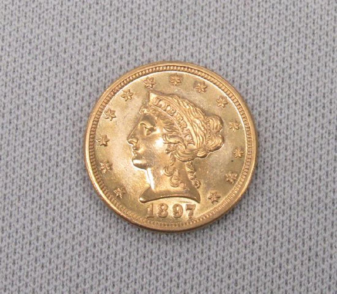 1897 LIBERTY HEAD GOLD QUARTER EAGLE: (1 of 2)