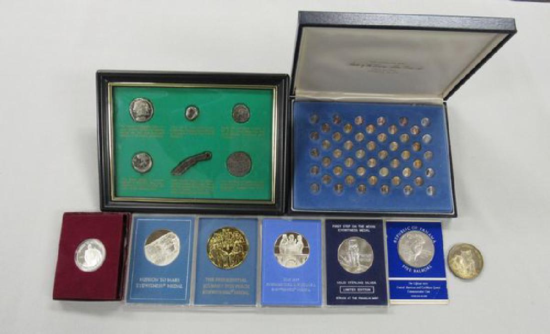 ESTATE LOT OF (6) SILVER ROUNDS, (1 of 2)