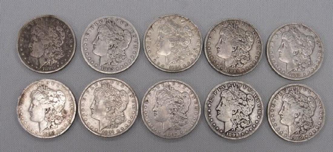 (10) ASSORTED MORGAN DOLLARS: (1 of 2)