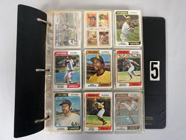1974 TOPPS BB PARTIAL SET IN ALBUM, (1 of 5)