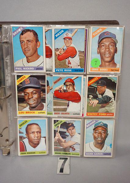 (150+) 1966 TOPPS BB CARDS IN ALBUM, (1 of 5)