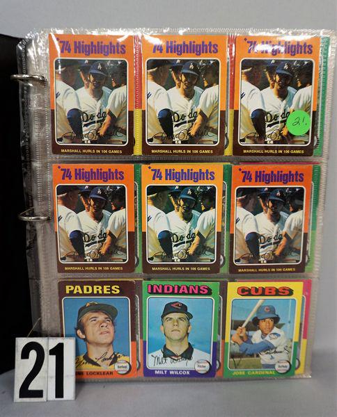 (565) 1975 TOPPS BB CARDS IN BINDER, (1 of 4)