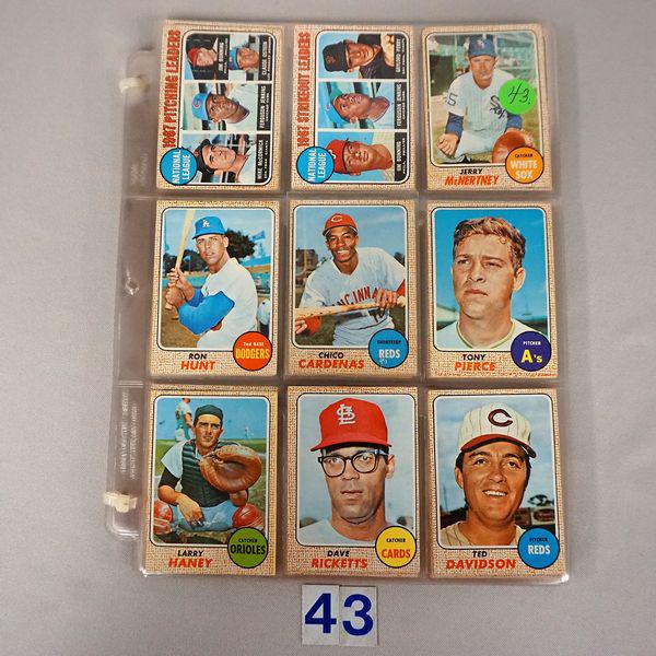 (90) 1968 TOPPS BB CARDS #9 TO 456 (1 of 11)