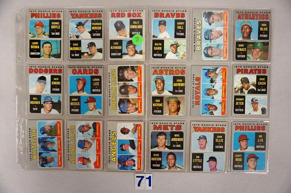 (27 DIFF.) 1970 TOPPS BB ROOKIE CARDS (1 of 4)