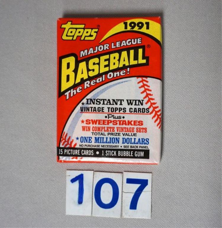 1991 TOPPS (DESERT SHIELD - UNOPENED WAX PACK), (1 of 2)