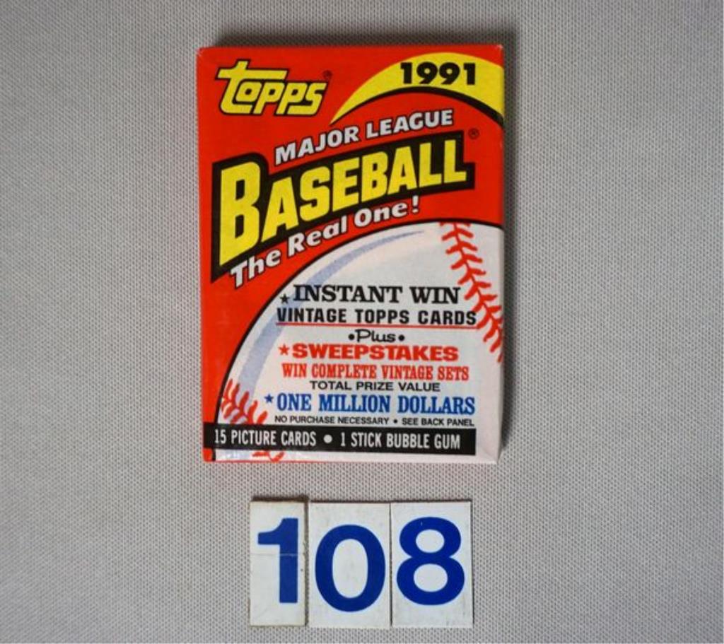 1991 TOPPS (DESERT SHIELD - UNOPENED WAX PACK), (1 of 2)