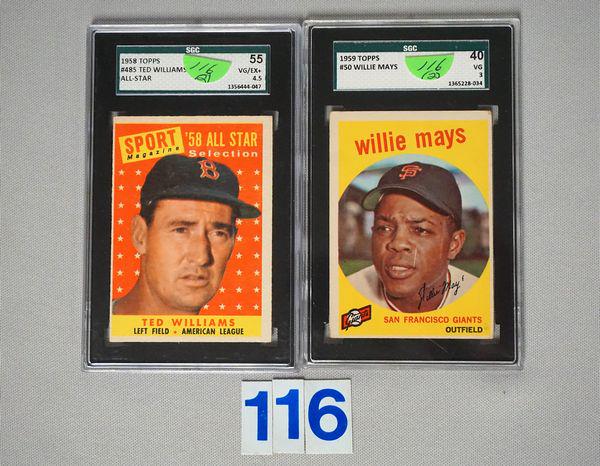 1958 TOPPS # 485 TED WILLIAMS ALL-STAR, (1 of 2)