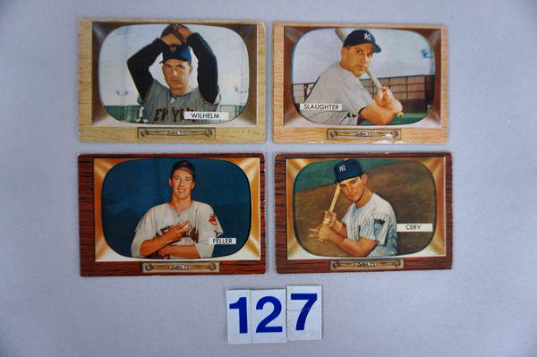 (4) 1955 BOWMAN BB CARDS: (1 of 2)