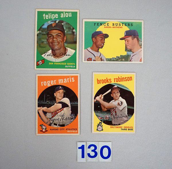 (4) 1959 TOPPS BB CARDS: (1 of 2)