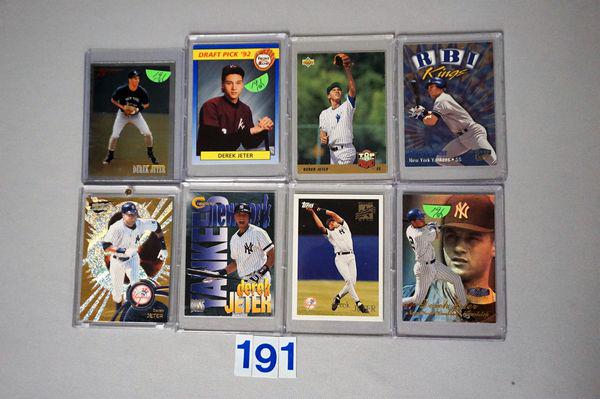 (8 DIFF.) DEREK JETER CARDS, (1 of 2)