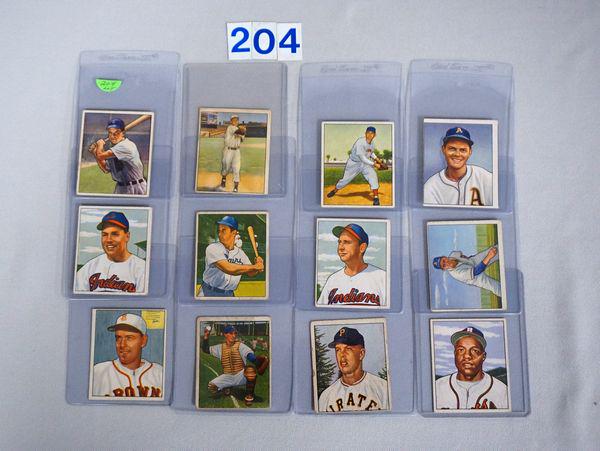 (12) 1950 BOWMAN BB CARDS, (1 of 4)