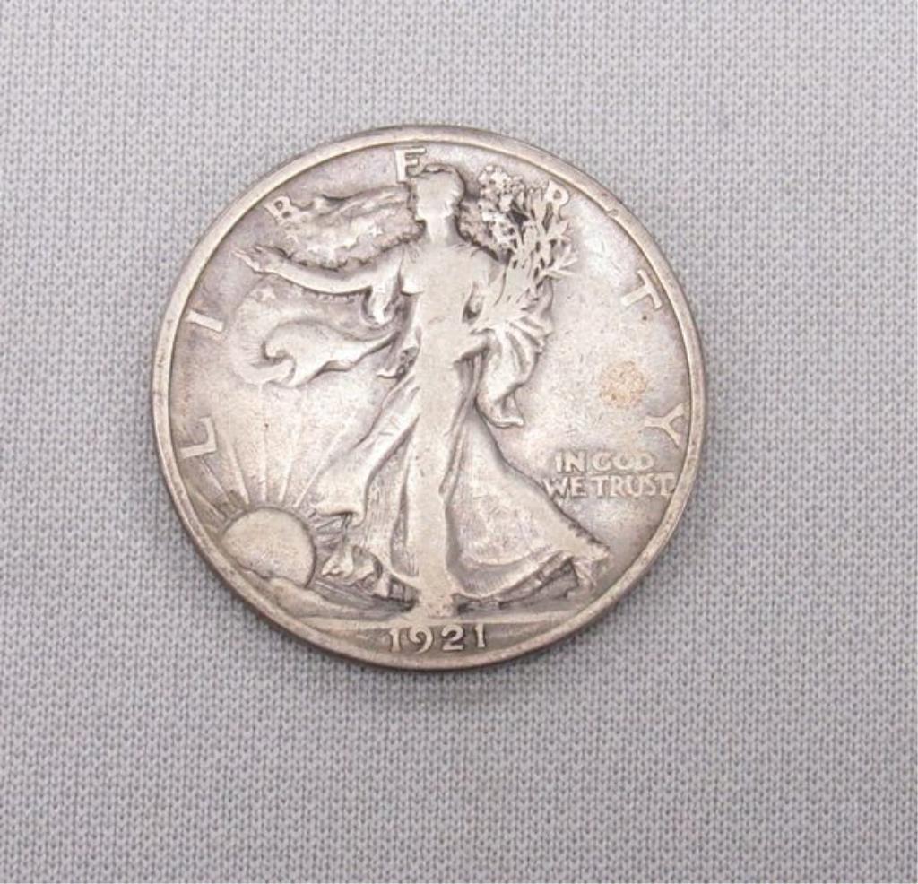 1921 WALKING LIBERTY HALF DOLLAR: (1 of 2)
