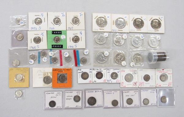 ESTATE LOT OF U.S. FOREIGN COINS: (1 of 2)