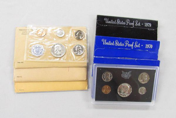 6 U.S. PROOF SETS: (1 of 2)
