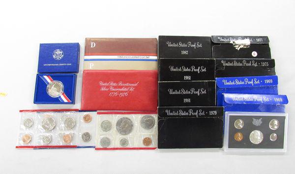 1986 LIBERTY HALF PLUS US MINT & PROOF SETS: (1 of 3)
