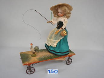 ANTIQUE PULL-TOY WITH LANTERNIER