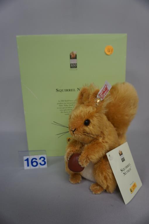 STEIFF "SQUIRREL NUTKIN" LIITED EDITION:: #294/1,500 PRODUCED IN 2004, WITH ORIGINAL BOX, TAGS, ETC. - N. MT