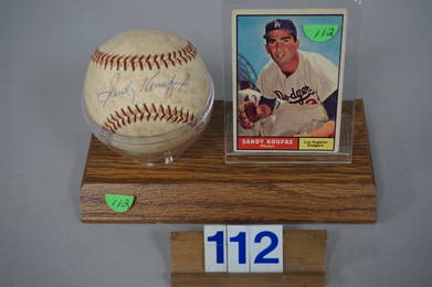 SANDY KOUFAX AUTOGRAPHED BB (NO MARKINGS),