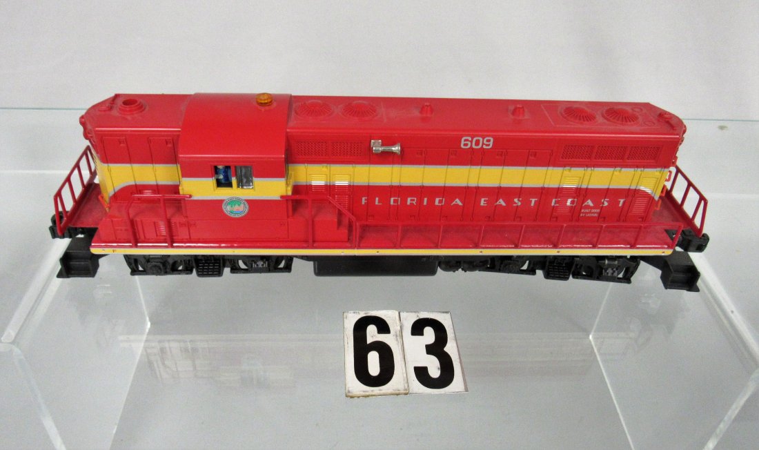 LIONEL DIESEL LOCOMOTIVE 609,: FLORIDA EAST COAST RAIL SOUND FOUR, 14 1/2 IN. L, 4 IN. H, MINIMAL USE, WORKING ORDER - EX