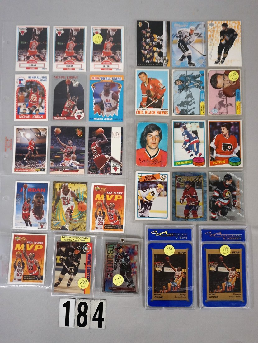 14 CARD HOCKEY LOT:: POOR TO N.MT-MT & 15 CARD MICHAEL JORDAN LOT - N.MT-MT
